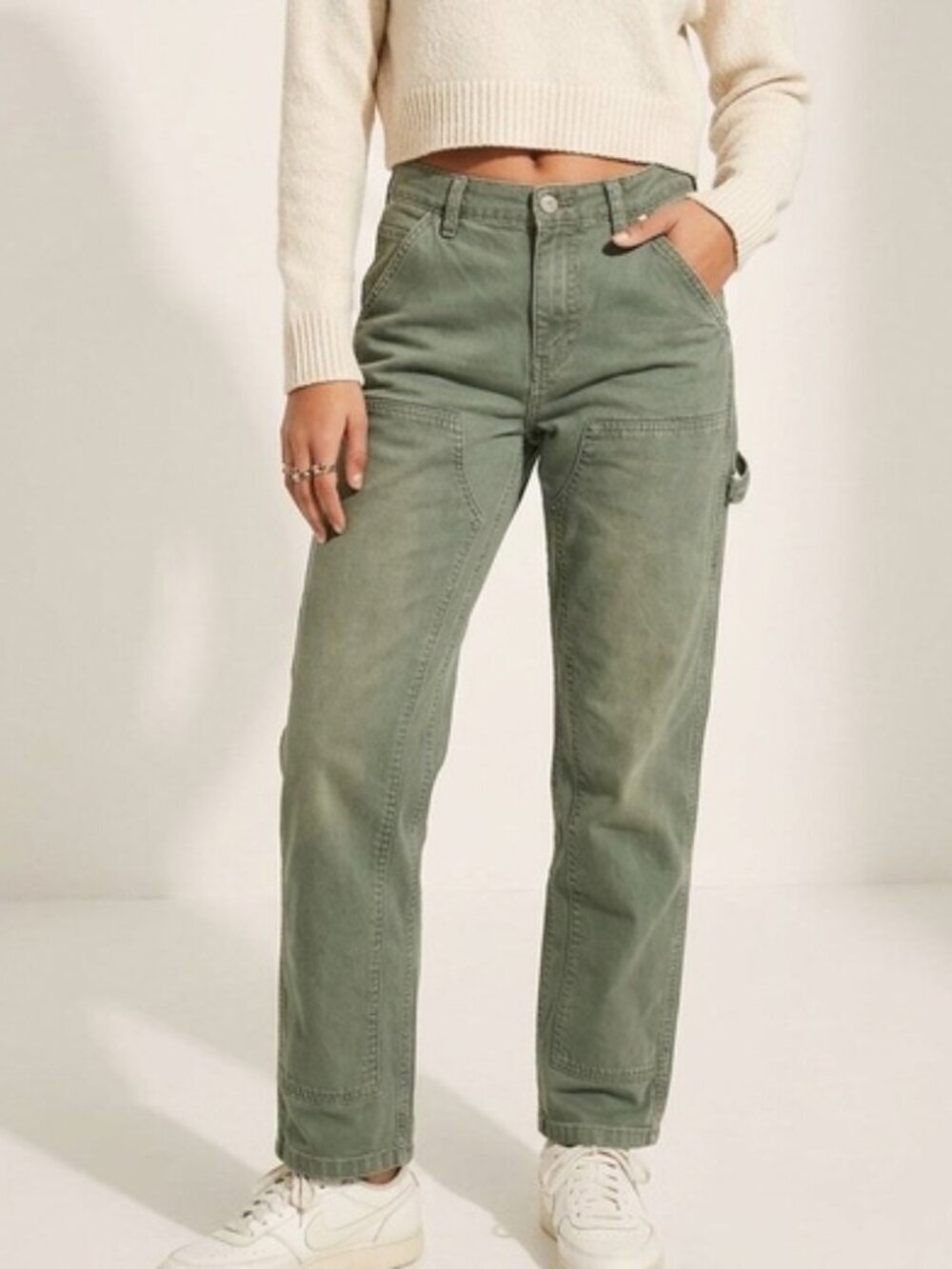 BDG Jeans Sage Green Carpenter Pants Women's Size 31x32 Urban Outfitters Utility
